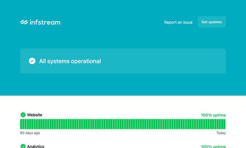 infstream status page